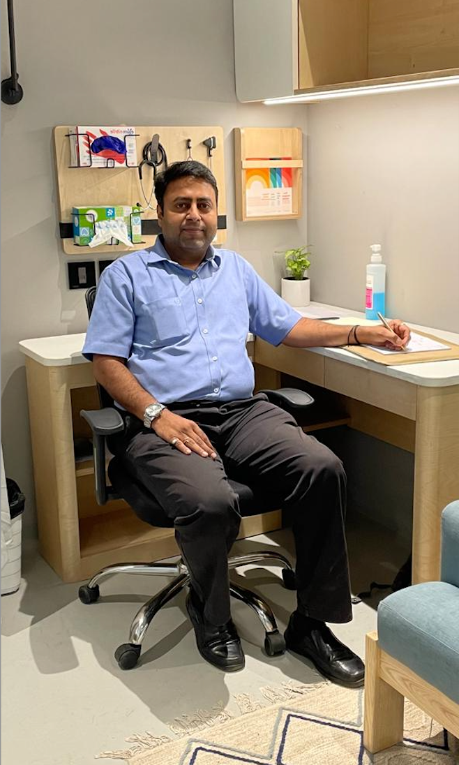 Dr. Manish Gupta in clinic