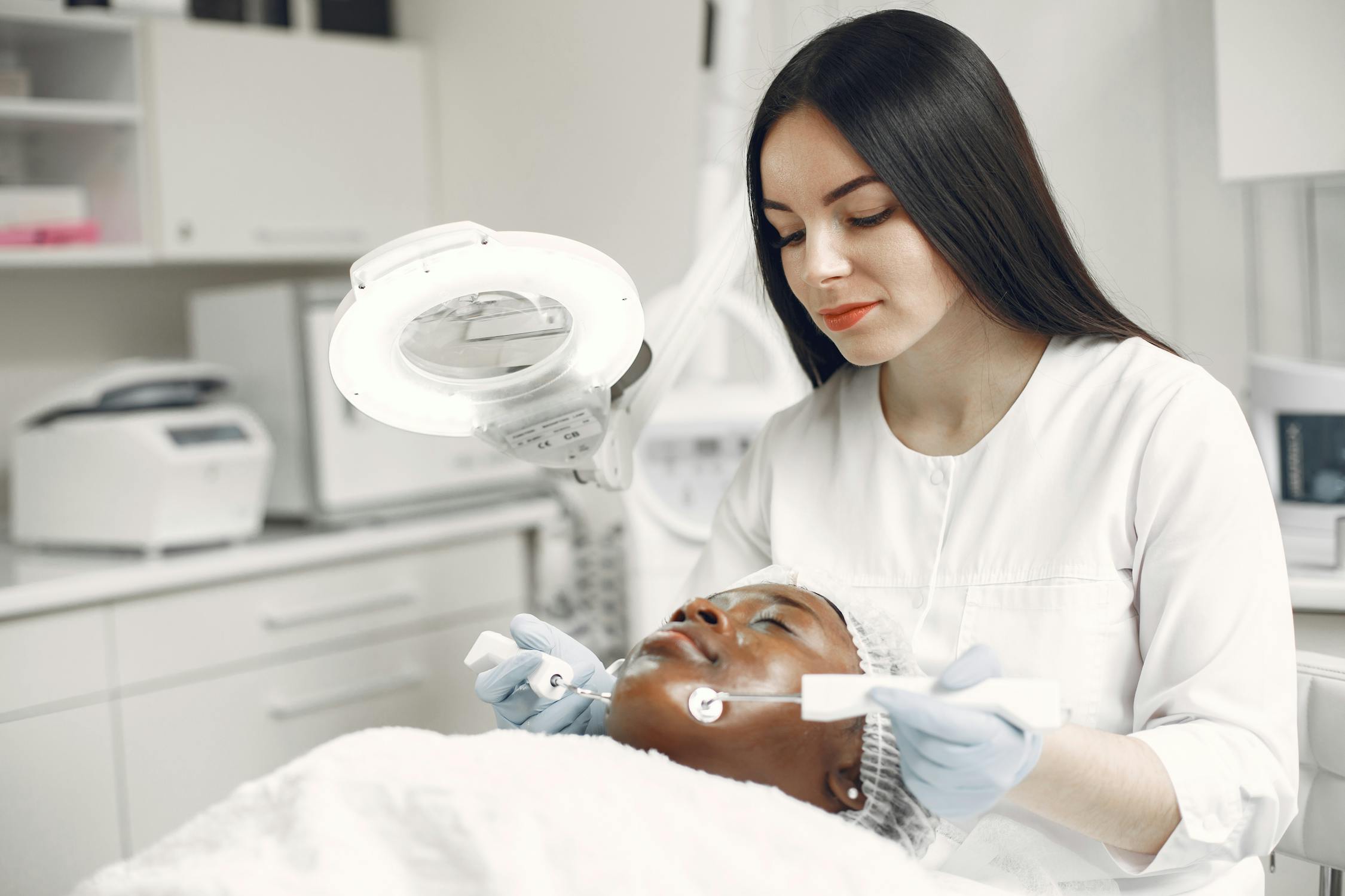 Dermatology skin care treatment in clinic
